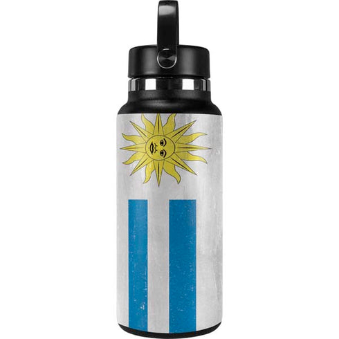 Uraguay Flag Distressed Hydro Flask 32oz Wide Mouth Skin
